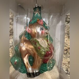 Christopher Radko reindeer Christmas ornament